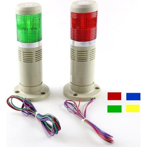 With voice LED Industrial red Yellow blue green Signal Tower Warning Lamp Stack Light Alarm Apparatus 12V 24V 110V 220V 180mm