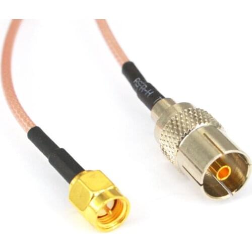 TV Female Jack to SMA Male Plug with 20cm RG316 RF Coaxial Pigtail Jumper Low Loss Cable