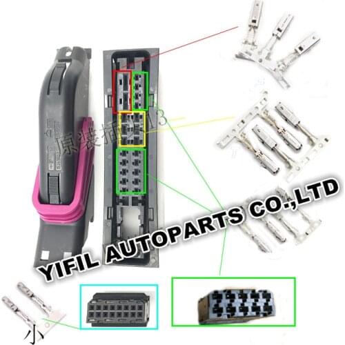 38 Pin/Way TE Sound System Amplifier Sound System Amplifier Plug Connector With Terminal For VW Audi 5K0 971 636/5K0 971 636A