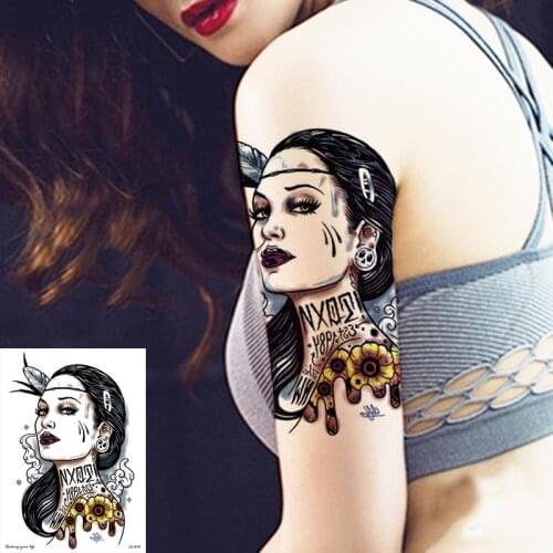 Temporary tattoo sticker sexy women arm flower sleeve waterproof tattoos for girls fake sex stickers cool stuff things transfer