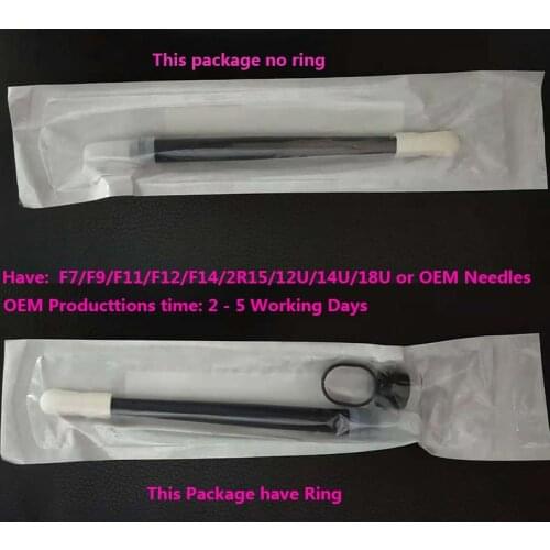 High Quality New 10pcs Disposable Microblading Pen With 7/9/11/12/12U/14U/18U Needles Eyebrow Blade Manual Microblade Needle