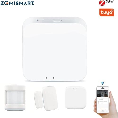 Zemismart Tuya Zigbee 3.0 Wireless Hub Gaterway Smart Life Bridge Remote Control Door Sensor Motion Sensor Temperture