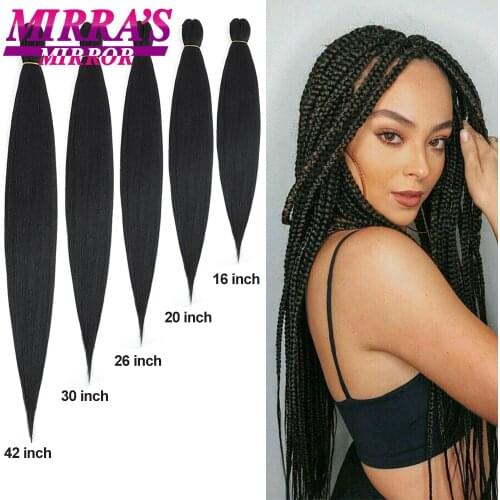 Mirras Mirror Synthetic Hair Extensions Ombre Jumbo Hair Straight Braiding Hair for Afro Women Hot Water Setting Hair