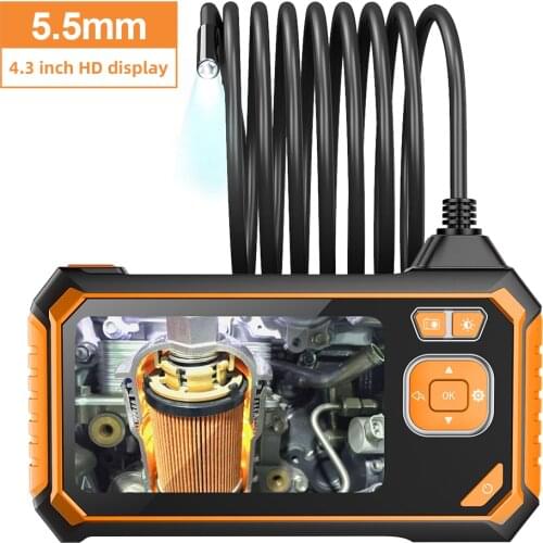 10M Rigid Cable 4.3inch Visual Screen Inspection Endoscope Camera HD Night Vision Borescope 1080P Automobile Repair 8mm 5.5mm