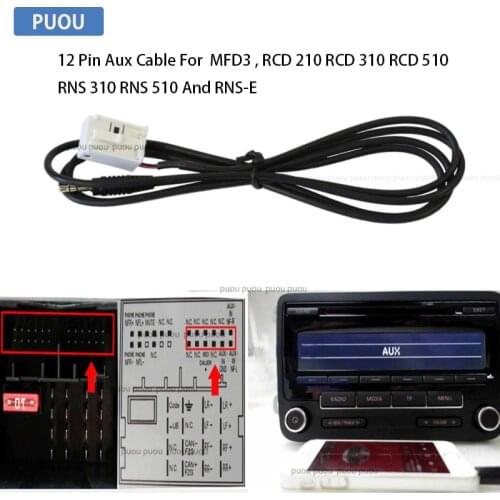 12Pin Aux Cale For MFD3 ,RCD 210 , RCD310 , RCD 510 ,RNS 310 ,RNS 510 AND RNS-E