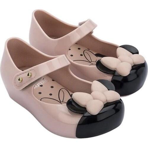 2021 Childrens Jelly shoes Mini Melissa Girl new PVC soft Shoes Princess bow mouse Candy shoes Toddler Beach shoes MN045