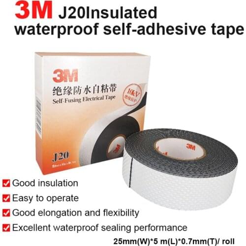 3M J20 electrical tape communication cable self-adhesive waterproof insulating rubber seal protection of high voltage tape