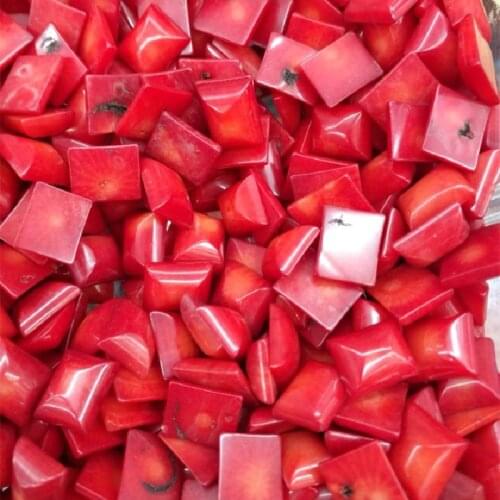 4PCS Natural Red Coral Cabochons Rectange Shape NO Hole 8x10MM Loose Beads Accessories DIY JEWELRY FINDINGS WHOLESALE PRICE