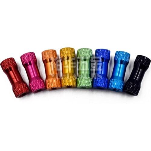 5pcs M3 cylinder double head network shape knurled screws ultralight aluminum alloy tube model airplane rack screw color