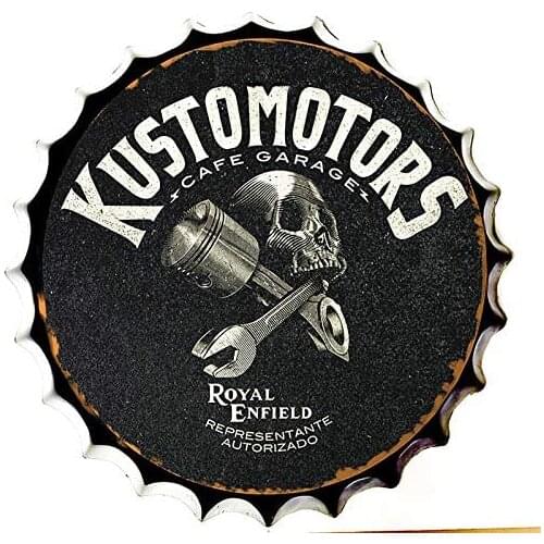 Retro Sign Garage Tools Bottle Caps Retro Metal Tin Sign Diameter nches - Home Decor Bar Plaque Lounge Man Cave Garage