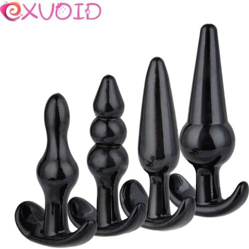 EXVOID 4 PCS/SET Anal Plug Butt Plug for Beginner Prostate Massager Adult Products Anal Sex Toys for Men Women Gay Erotic Toys