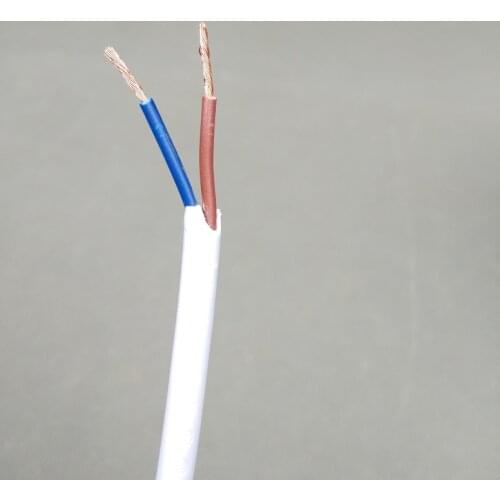 White VDE H03VV-F 2*0.75mm IEC227 52 sheath cord electric cable for Lighting lamps electrical wire pendant chandelier lighting