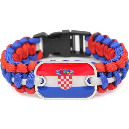 Croatia USA Cuba Puerto Rico National flag Bracelets Handmade Brazil Canada Bangle Women and Men Ornament Bangles Jewelry Gifts