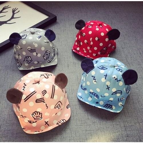 Baby Sun Hat Cotton Cartoon Baby Summer Cap Infant Soft Baseball Cap