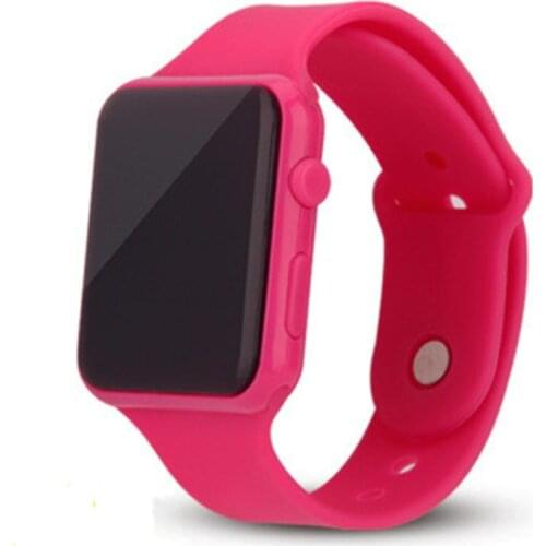 Children Watches LED Digital Clock 2021 New Stylish Silicone Watchband Square Sports Electronic Clock Dropshipping