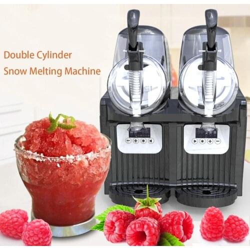 2 Tank Electric Automatic Slush Make Machine Soft Ice Slush Sand Ice Tea Juice Making Machine Commercial Use TKX-2.5L*2