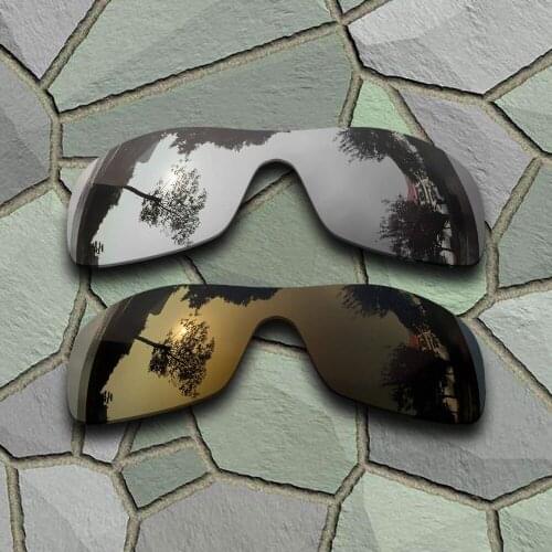Chrome&Bronze Copper Sunglasses Polarized Replacement Lenses for Oakley Antix