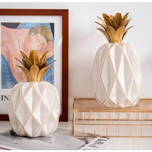 Nordic Minimalist Style Ceramic Pineapple Furnishings Home Studio Office Creative Crafts Decorative Ornaments