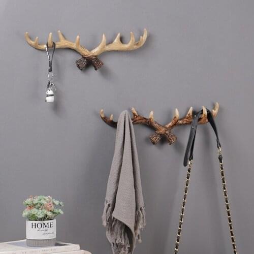Creative Resin Antlers Wall Decoration Wall Hanging Small Accessories Home Living Room Entrance Clothing Store Wall Coat Hook