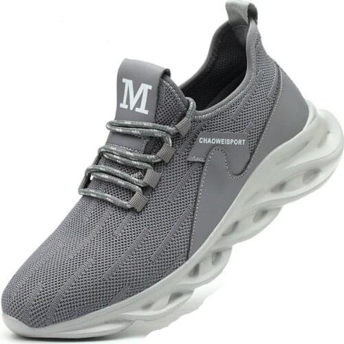 Unisex New Air Mesh Safety Shoes Men Work Boots Light Sneaker Steel Toe Non-slip Soft Anti-piercing Indestructible Shoes