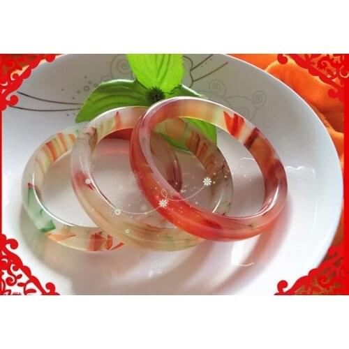 2015 Summer New arrival Jadeite Bangle / Girls Colourful Fashion red Smooth Bangle 1PCS 61mm