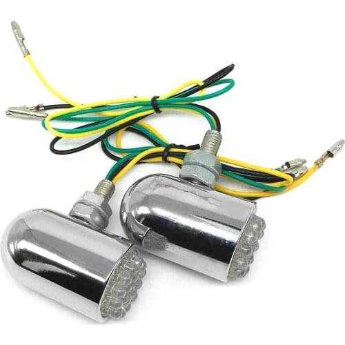 One Pair Motorcycle Metal Turn Signal Tail Lights Lamp