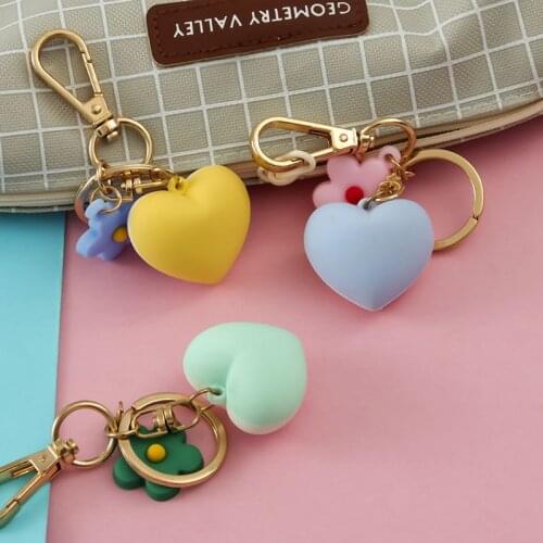 Couples cartoon love key foil pendant creative small gift cute key ring small merchandise hot sales