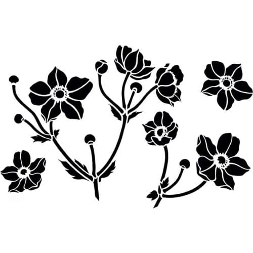 Lotus Plastic Stencil For DIY Scrapbooking Decorative Embossing DIY Paper Cards Crafts Plastic Templates Drawing Sheets 6x9in