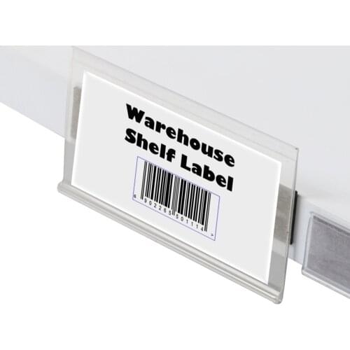 Clear Shelf Label Price Card Sleeve Magnetic 5.5x12cm on Ticket Channel Data Label Strip Upc Holder