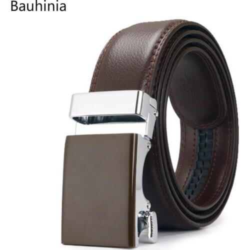 Bauhinia 130*3.5CM Automatic Belt Alloy Buckle Leather Mens Luxury Lnnovative Design Business Belt NEW 2021