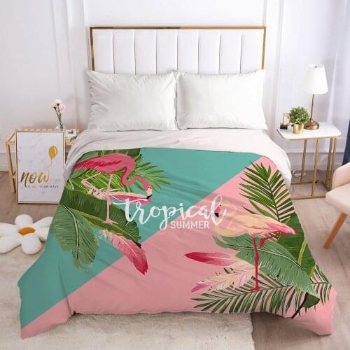 Luxury Duvet cover Quilt/Blanket/Comfortable Case Single Double Queen King Bedding 140x200 240x220 240x260 nordic flamingos
