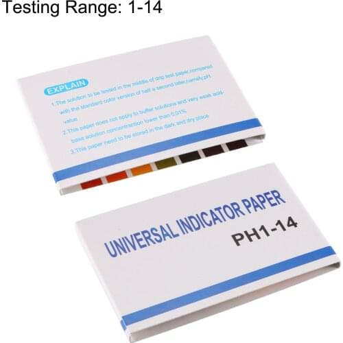 PH Test Strips 80 PCS Universal Litmus Paper (pH 1-14) to Test Water Quality, Soil, Urine & Saliva, Cosmetics, Alkaline & Diabet