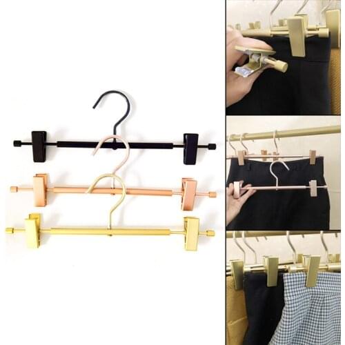Aluminium Alloy Trouser Hanger Movable Clip Multifunction Portable no Rust & Fade Anti Slip Hanger for Towels Baby Cloth