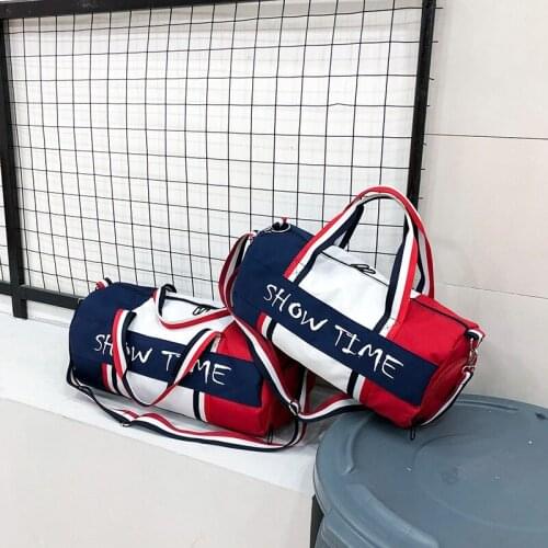 Waterproof sports fitness bag short travel bag dry wet separation yoga bag one shoulder training bag weekend canvas bag