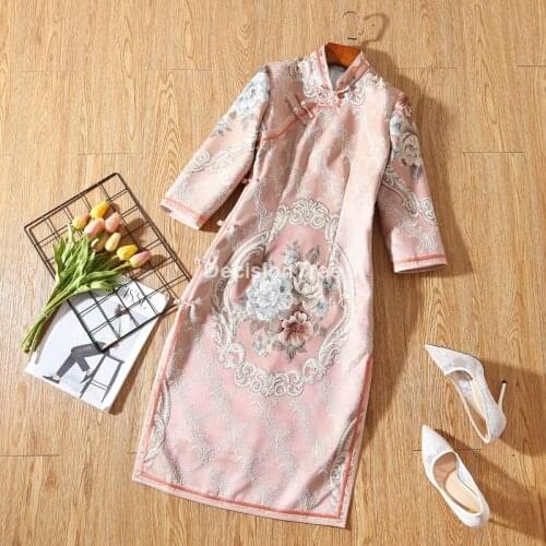 2021 chinese dress female lace cheongsam women novelty qipao dress elegant chinese dress qipao vestidos elegant party dress