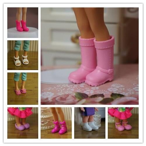 10Pairs/lot Multi-Style Cute Mini Doll Shoes Fashion Simba Little Kelly Dolls Sandles Slippers Boots Kid Toy Shoes Wholesale