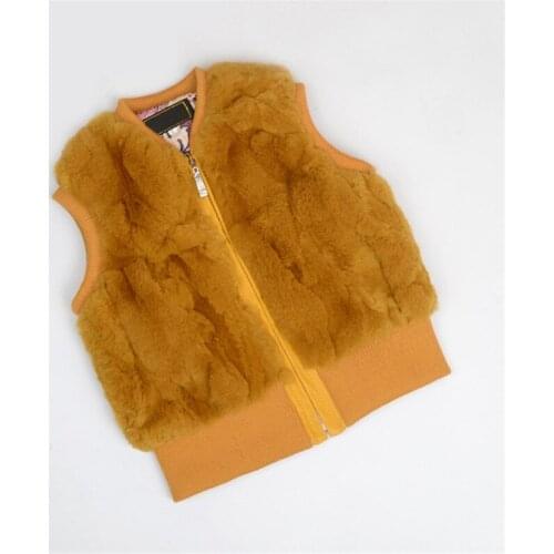 100% Real Rabbit Fur Baby Vest / Outwear vest / Waistcoats Boy & Girls Autumn Winter Fashion Fur Vest Women Solid Color Vests