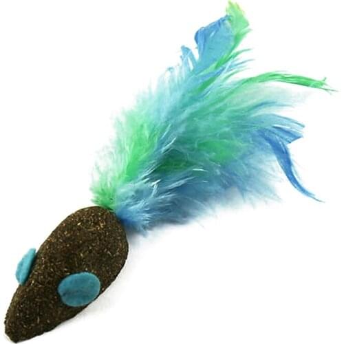 2PCS Catnip Cat Toy Feather Toys Vegetable Flavor Faux Feather Mouse Catnip Toy Cat Chew Toy