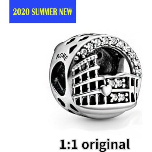 2020 Summer NEW 925 Sterling Silver Beads Fit Original Pandora Bracelets The Rome Charm DIY Women Fashion Jewelry Gift