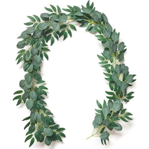 3 Pack Artificial Eucalyptus Garland Greenery,Eucalyptus Vine,Eucalyptus Strands for Wedding/Backdrop Decor