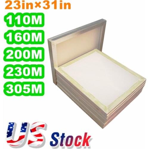 6pcs - 23" x 31" Aluminum Silk Screen Frame with 110/160/200/230/305 Mesh (Tubing:1"x 1.5")