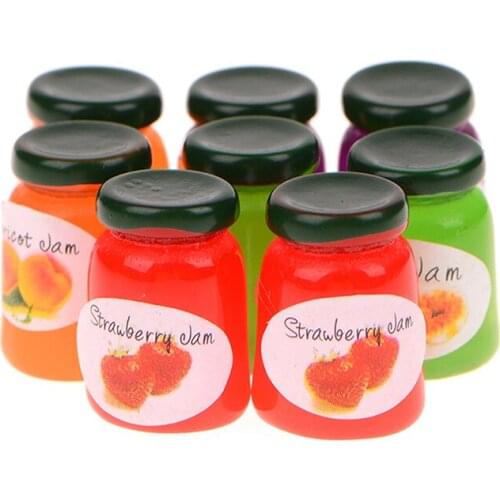 8Pcs/lot Plasticine Slime Bead Making For Slime Charm Fruit Candy Canned Jar Dollhouse Food DIY Scrapbooking Craft