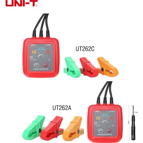 UNI-T UT262C UT262A Non-contact 3 Phase Detector Sequence Recognition Missing Judgment Tester Current Meters Multimeter Buzzer