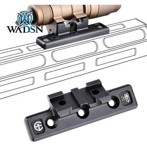 WADSN Thorntail Offset Adaptive Light Mount Mlok Keymod With 20MM Rail Tatical Surefir M300 M600 Flashlight Weapon Scout Light