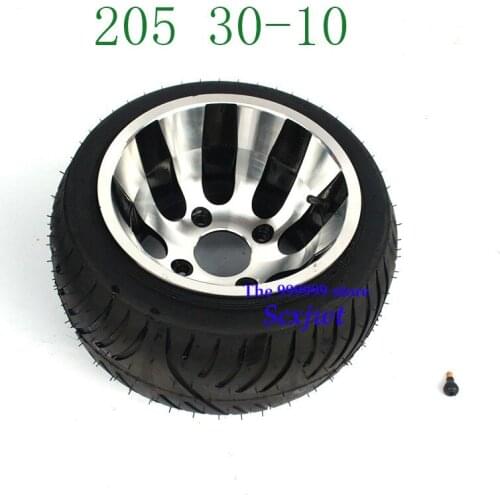 GO KART KARTING ATV UTV Buggy 205/30-10 Inch Wheel Tubeless Tyre Tire With Aluminum Alloy Hub