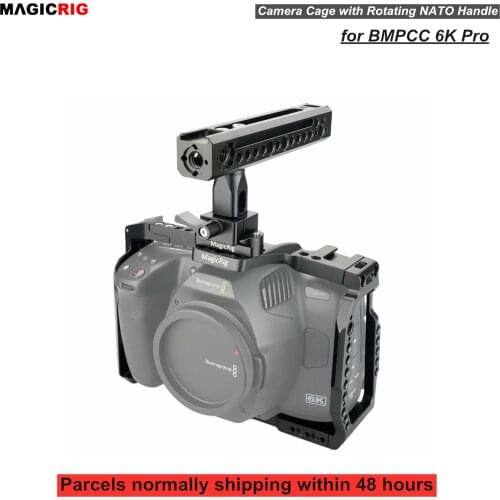 MAGICRIG BMPCC 6K Pro Cage with Rotating NATO Handle for Blackmagic Design Pocket Cinema Camera 6K Pro