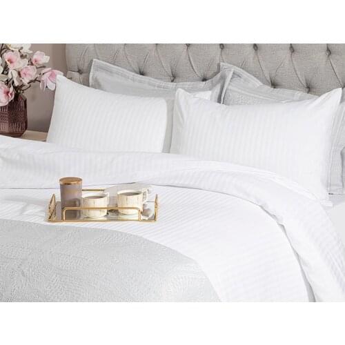 Crystal Silky Twill Double Duvet Cover Set 200x220 cm White / Pink /Blue