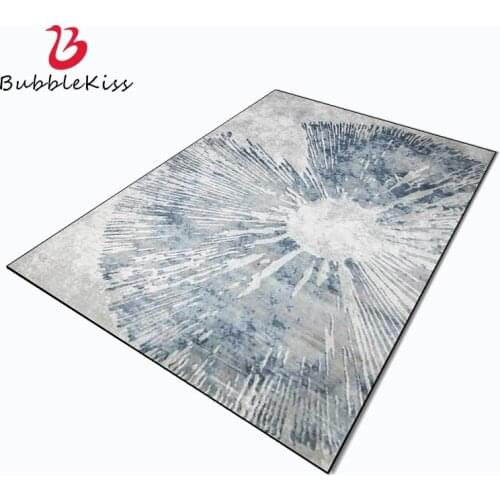 Bubble Kiss Non-Slip Modern Living Room Carpet Grey Abstract Art Pattern Bedroom Decor Rug Childrens Room Blue Study Carpet