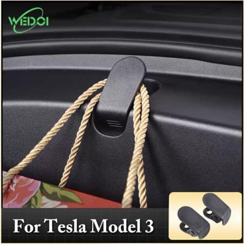 WEDOI Frunk Hooks For Tesla Model 3 Front Box Hook Clip Bolt Covers Grocery Bag Cargo Hooks For Tesla