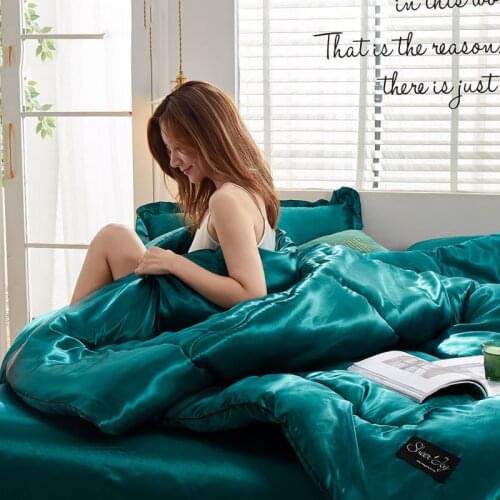 2022 Summer Washable Ice Silk Air Conditioning Thin Quilt Adult Children Home Textiles High Density Luxury Bedding Extra Large